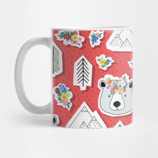 Canadian Bear Papercut Stickers Mug